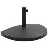 vidaXL Parasollfot polyresin halvrund 15 kg svart