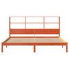 vidaXL Seng med bokhylle uten madrass voksbrun 180x200 cm heltre furu