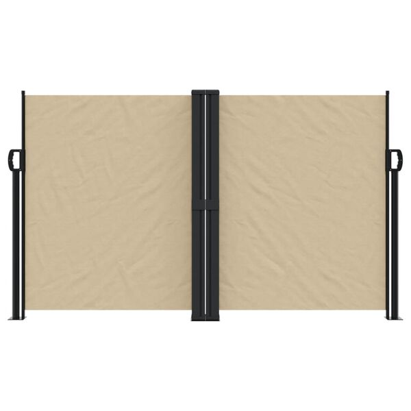 vidaXL Uttrekkbar sidemarkise beige 140x600 cm