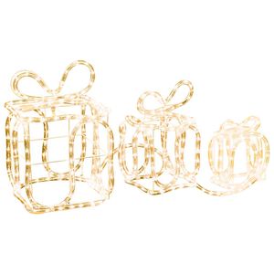 vidaXL Julepynt gaveesker med 180 lysdioder innendørs utendørs