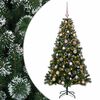 vidaXL Kunstig juletre med julekuler 120 cm 150 LED-lys Varmhvit