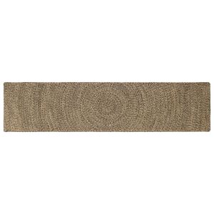 vidaXL Omr&aring;deteppet Naturlig og svart 60 x 200 cm Jute