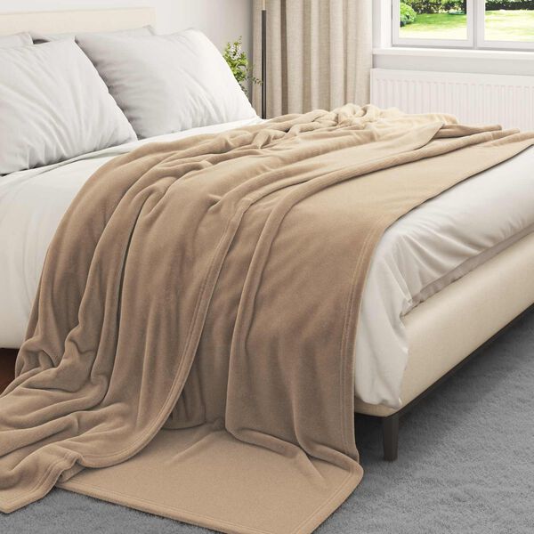 vidaXL Kastteppe Kamel 240 x 270 cm Fleece