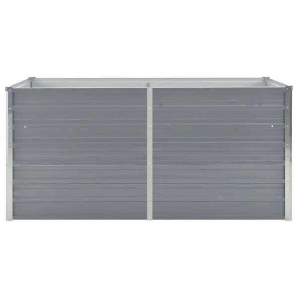 vidaXL Forh&oslash;yet hagebed 160x80x45 cm galvanisert st&aring;l gr&aring;