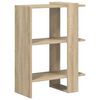 vidaXL Bokhylle 2 niv&aring;er 52 x 25 x 71,5 cm Konstruert tre Sonoma eik
