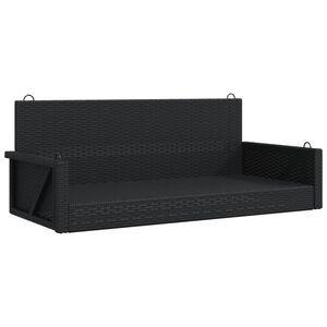 vidaXL Huskebenk svart 119x56x48 cm polyrotting