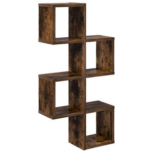 vidaXL Vegghylle Veggmontert R&oslash;kt Eik 39 x 15 x 76 cm Konstruert tre
