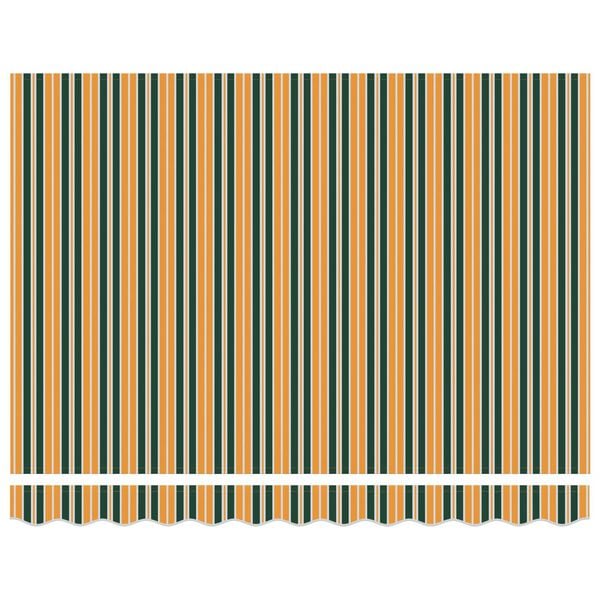 vidaXL Markise Grønn og gul 350 x 250 x 165 cm Polyester og aluminium