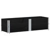 vidaXL Pallekarmer 2 stk svart 150x50 cm heltre furu