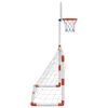 vidaXL Sett med fotball og basketball med baller for barn 98x50x70 cm