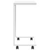 vidaXL Sidebord med hjul hvit 55x35x70 cm konstruert tre
