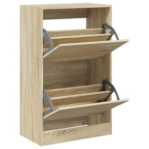 vidaXL Skoskap sonoma eik 60x34x96,5 cm konstruert tre