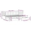 vidaXL Uttrekkbar dagseng med skuffer uten madrass 80x200 cm