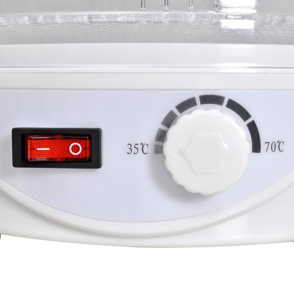 vidaXL Matdehydrator med 6 stablebare skuffer rund