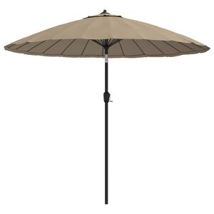 vidaXL Parasoll med aluminiumsstang 250 cm gr&aring;brun