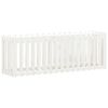vidaXL H&oslash;ybed med gjerdedesign hvit 200x50x70 cm heltre furu