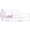 vidaXL Sengeramme i metall uten madrass sonoma eik 180x200 cm