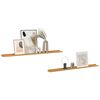 vidaXL Vegghylle med hylle 2 pcs Beige 115 x 9 x 3 cm Konstruert tre