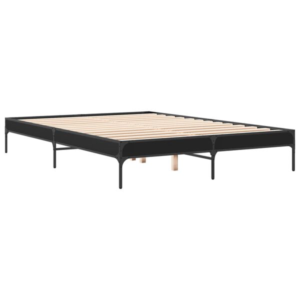 vidaXL Sengeramme svart 150x200 cm konstruert tre og metall