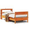 vidaXL Sengeramme uten madrass voksbrun 90x200 cm heltre furu
