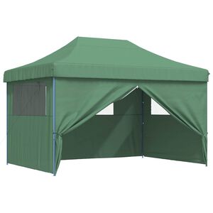 vidaXL Partytelt 279 x 410 x 315 cm Gr&oslash;nn Oxford Stoff