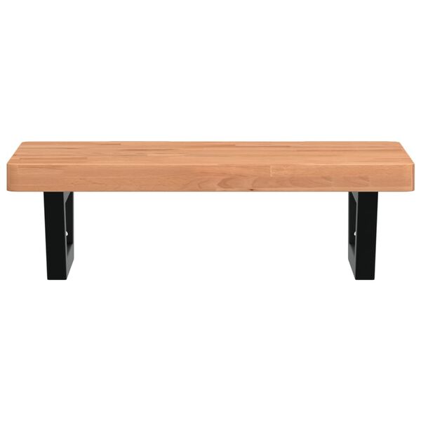 vidaXL Servanthylle veggmontert st&aring;l og heltre b&oslash;ketre