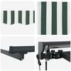 vidaXL Markiseramme Gr&oslash;nn og hvit 300 x 250 cm Polyester med PU-belegg
