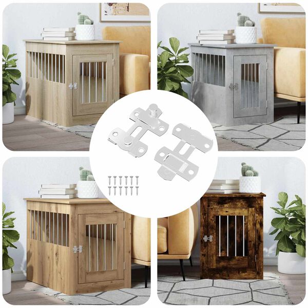 vidaXL D&oslash;rl&aring;sen 2 pcs s&oslash;lv 70 x 8 mm St&aring;l