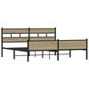 vidaXL Sengeramme i metall uten madrass sonoma eik 180x200 cm