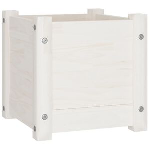 vidaXL Plantekasse hvit 31x31x31 cm heltre furu
