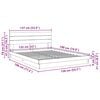 vidaXL Sengeramme med sengegavl uten madrass 135x190 cm Heltre Eik