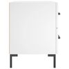 vidaXL Nattbord hvit 40x35x47,5 cm konstruert tre
