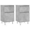 vidaXL Skjenker 2 stk betonggr&aring; 40x35x70 cm konstruert tre