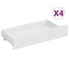 vidaXL Sengeramme med 4 skuffer hvit heltre furu 180x200 cm