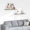 vidaXL Flytende vegghyller 2 stk eik 90x23,5x3,8 cm MDF