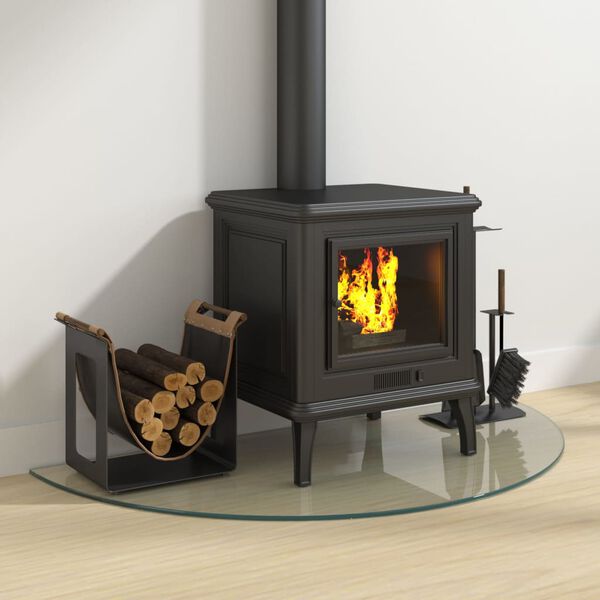 vidaXL Peis glassplate halvrund 1000x500 mm