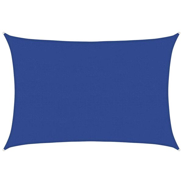 vidaXL Solseil 160 g/m&sup2; rektangul&aelig;r bl&aring; 5x6 m HDPE