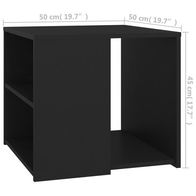 vidaXL Sidebord svart 50x50x45 cm sponplate