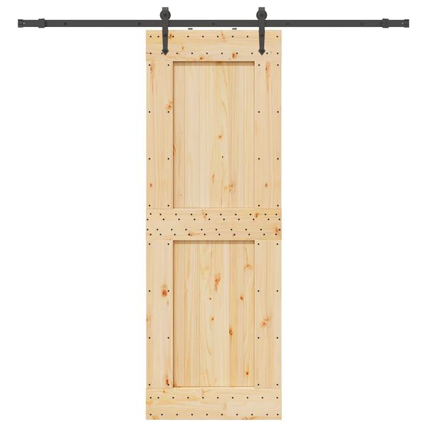 vidaXL Skyvedør med monteringstilbehør 80x210 cm heltre furu