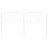 vidaXL Utskiftbar sengegavl i metall hvit 193 cm