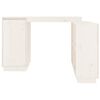 vidaXL Skrivebord hvit 110x50x75 cm heltre furu