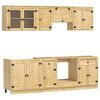 vidaXL Kabinett med skuff med hylle SKI 8 pcs HonningBrun Massiv furu