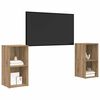 vidaXL TV-benksett 2 pcs Artisan Eik 72 x 35 x 36,5 cm Konstruert tre