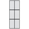 vidaXL Skyved&oslash;r svart 90x205 cm herdet glass og aluminium