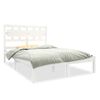 vidaXL Sengeramme hvit heltre 135x190 cm Double