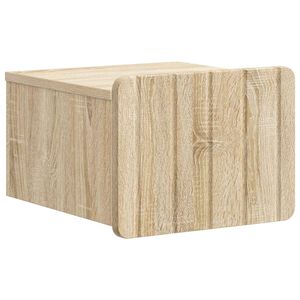 vidaXL Vegghengt Nattbord Sonoma eik 33 x 34,5 x 24 cm Konstruert tre