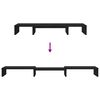 vidaXL Skjermstativ justerbar svart eik 80x24x10,5 cm