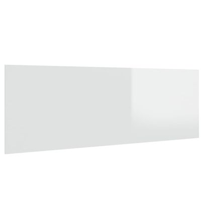vidaXL Vegghengt sengegavl høyglans hvit 240x1,5x80 cm konstruert tre