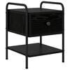 vidaXL Nattbordskap Svart eik 35 x 36,5 x 47 cm Konstruert tre