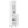 vidaXL Highboard h&oslash;yglans hvit 34,5x34x180 cm konstruert tre